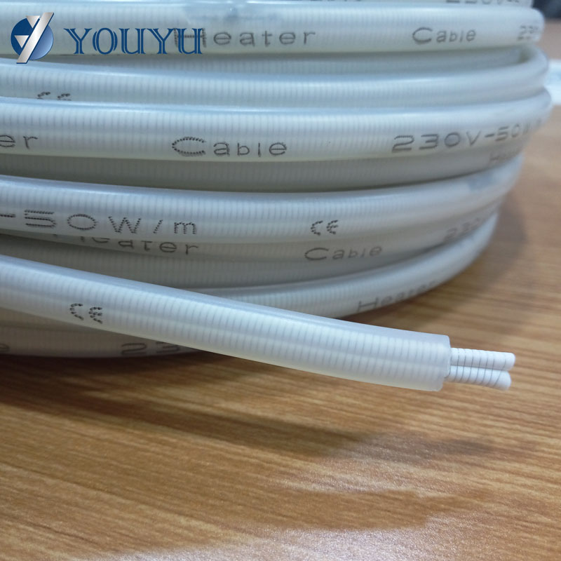 220~240V 40W/M Antifreeze Silicone Heating Cable For Drainlines