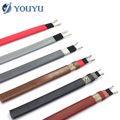 Shielded low temperature self-regulating temperature heating cable